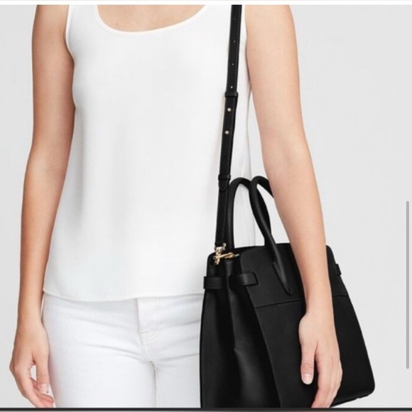 Cuyana Black Leather Work Satchel - Picture 2 of 16